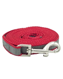 Поводок для собак капрон усиленный ширина 20мм, длина 3м, красный Каскад