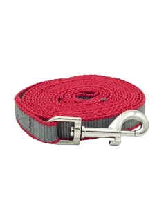 Поводок для собак капрон усиленный ширина 15мм, длина 3м, красный Каскад