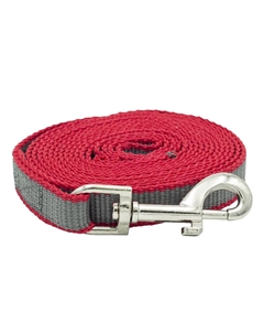 Поводок для собак капрон усиленный ширина 25мм, длина 3м, красный Каскад