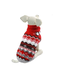 Свитер для собак Цветочки M, бордовый, размер 30см Триол