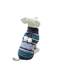 Свитер для собак Помпончики XS, темно-серый, размер 20см Триол