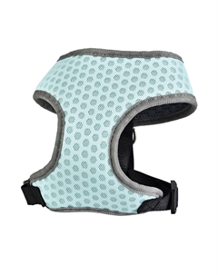 Шлейка для собак Dots L (обхват шеи 40см, обхват груди 52-70см) голубая Foxie