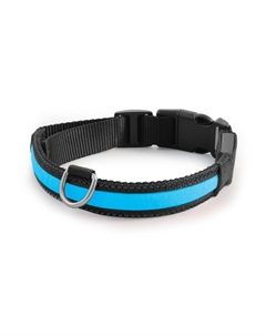 Ошейник для собак Night City светодиодный синий S, 20х230-310мм Триол