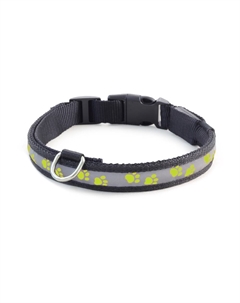 Ошейник для собак Night City светодиодный салатовый M, 25х310-410мм Триол