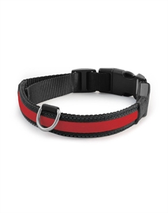 Ошейник для собак Night City светодиодный красный XL, 25х510-610мм Триол