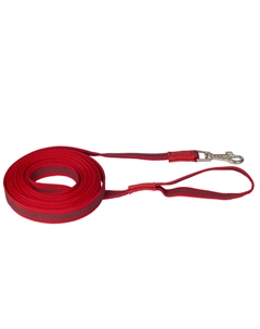 Поводок для собак нейлон с латексной нитью двухсторонний 20мм 5м красный Каскад