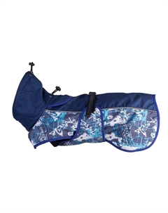 Попона для собак №6 с подкладкой из трикотажной сетки (длина спинки 50см) синяя Каскад