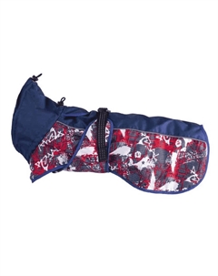 Попона для собак №8 с подкладкой из трикотажной сетки (длина спинки 60см) красная Каскад