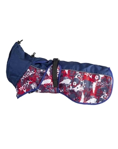 Попона для собак №2 с подкладкой из трикотажной сетки (длина спинки 30см) красная Каскад