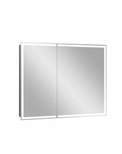 Зеркало шкаф Allure 100х80 с подсветкой белый Continent