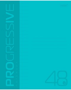 Тетрадь Hatber Progressive пластиковая обложка бирюзовая А5 линия 48л Хатбер-м