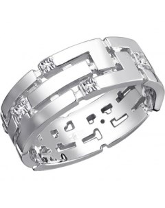 Кольцо с 9 кристаллами swarovski из серебра Эстет