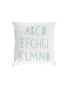 Keila Чехол для подушки из 100 хлопка с синим алфавитом 45 x 45 см La forma (ex julia grup)