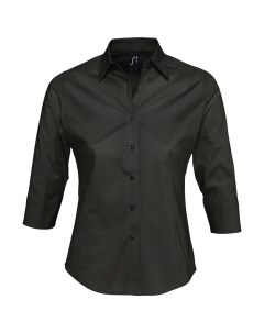Рубашка женская с рукавом 3 4 Effect 140 черная размер XXL No name