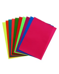 Бумага цветная формат а4 10 листов 10 цветов самоклеящаяся неон плотность 70г м3 11мкр Calligrata