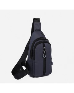 Рюкзак слинг на молнии 3 наружных кармана цвет серый Nobrand