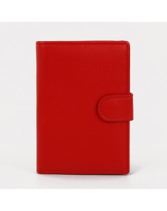 Обложка для автодокументов и паспорта для купюр карманы для карт для монет цвет красный Nobrand