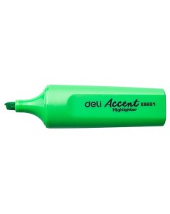 Текстовыделитель ght Accent скошенный наконечник линия 1 5 мм зеленый Deli