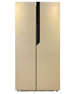 Холодильник Side by Side NFK 420 золотистый Ginzzu
