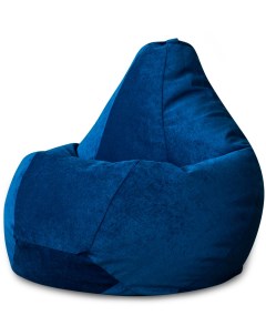 Кресло мешок Груша Синий Микровельвет 3XL Классический Dreambag