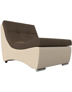 Модуль Монреаль кресло основа рогожка коричневая компаньон экокожа бежевая 111442 Лига диванов