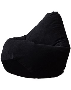 Кресло мешок Груша Черный Микровельвет XL Классический Dreambag