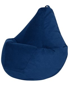Кресло мешок Груша Синий Велюр L Классический Dreambag