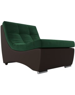 Модуль Монреаль кресло основа велюр зеленый компаньон экокожа коричневая 111426 Лига диванов