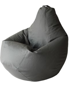 Кресло мешок Груша Серая Экокожа 3XL Классический Dreambag
