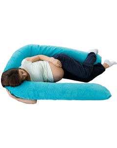 Подушка для беременных U образная Бирюзовый мкв Холлофайбер Dreambag
