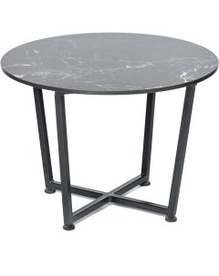 Журнальный стол из HPL круглый 50 цвет черный мрамор 4sis