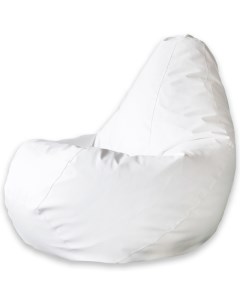 Кресло мешок Груша Белая ЭкоКожа XL Классический Dreambag