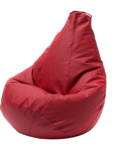 Кресло мешок Груша Красная ЭкоКожа XL Классический Dreambag