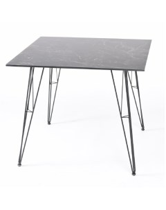 Обеденный стол из HPL квадратный 90х90см цвет черный мрамор 4sis