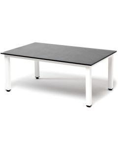 Журнальный столик из HPL 95х60 H40 каркас белый цвет столешницы серый гранит 4sis