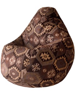 Кресло мешок Груша Мехико Коричневое L Классический Dreambag
