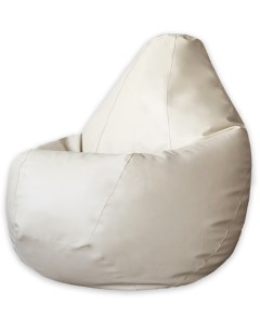 Кресло мешок Груша Светло Бежевая ЭкоКожа 2XL Классический Dreambag