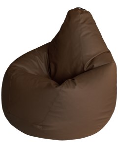 Кресло мешок Груша Коричневая ЭкоКожа 2XL Классический Dreambag