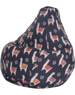 Кресло мешок Груша Ламы Серое XL Классический Dreambag