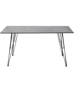 Обеденный стол из HPL 150х80см цвет черный мрамор 4sis