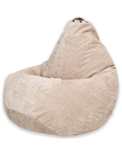 Кресло мешок Груша Бежевый Микровельвет XL Классический Dreambag