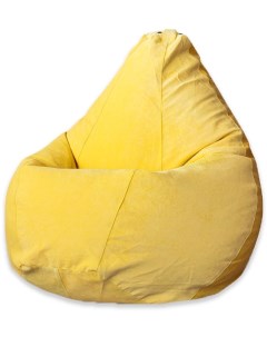 Кресло мешок Груша Желтый Микровельвет 3XL Классический Dreambag