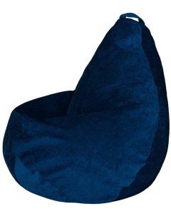 Детское кресло мешок Синий Микровельвет L Классический Dreambag