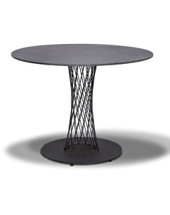 Обеденный стол из HPL круглый 100см цвет серый гранит 4sis