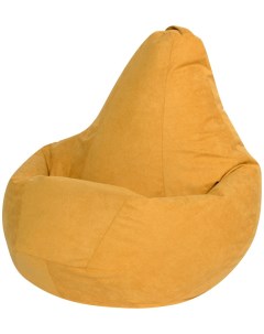 Кресло мешок Груша Желтый Велюр 3XL Классический Dreambag