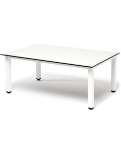 Журнальный столик из HPL 95х60 H40 каркас белый цвет столешницы молочный 4sis
