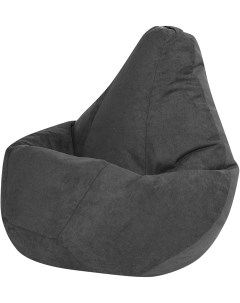 Кресло мешок Груша Графит Велюр L Классический Dreambag