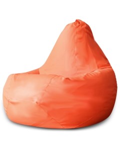 Кресло мешок Груша Оранжевая ЭкоКожа 2XL Классический Dreambag