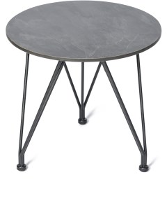 Журнальный стол из HPL круглый 40 цвет черный мрамор 4sis