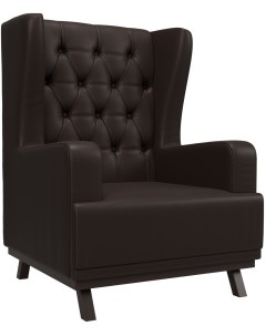 Кресло Джон Люкс экокожа коричневая 108489 Лига диванов